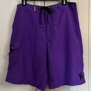 Hurley Mens Swimsuit Swim Shorts | Large | Purple